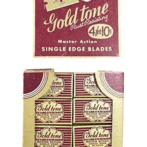 BOITE DE LAME DE RASOIR GOLD TONE